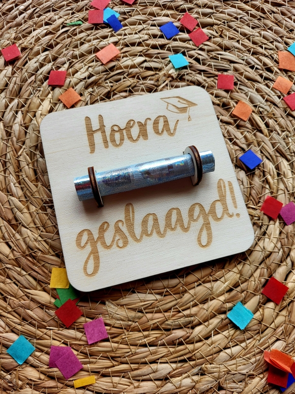 Geldkaartje Geslaagd