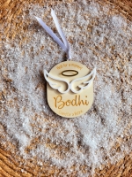 Herdenkingshanger met naam – Engelenvleugels