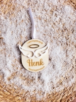 Herdenkingshanger met naam – Engelenvleugels