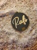 Kerstbal Goud met Acryl naam