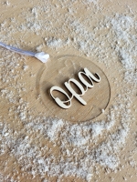 Kerstbal Naam met hartje van sterren