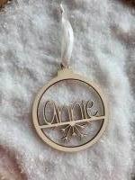 Kerstbal met Sneeuwster en naam