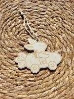 Hanger haasje in auto