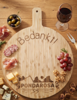 Gepersonaliseerde hapjesplank - Rond bamboe