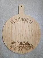Gepersonaliseerde hapjesplank - Rond bamboe